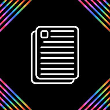 belge web simgesi vektör illüstrasyonu