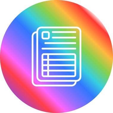 Hesap tablosu simgesi, basit vektör illüstrasyonu