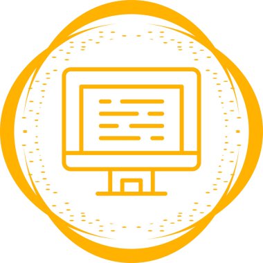 bilgisayar masaüstü simgesi vektör çizimi