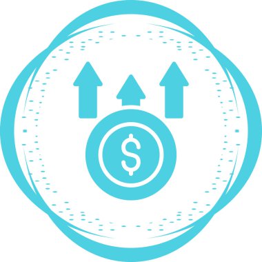 maliyet. Web simgesi basit illüstrasyon