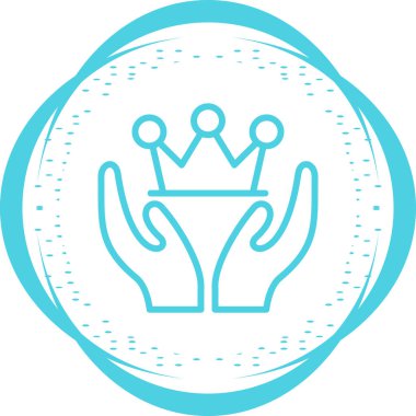 Crown web simgesi vektör illüstrasyonu