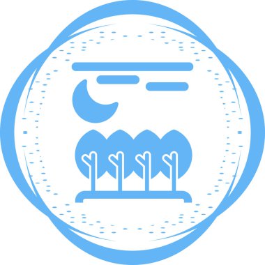 Orman. Web simgesi basit illüstrasyon