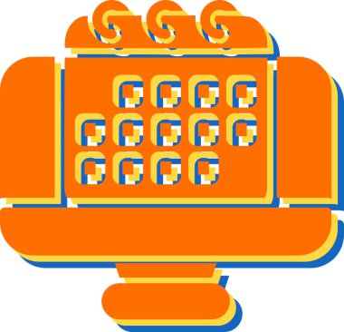 bilgisayar masaüstü simgesi vektör çizimi