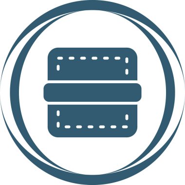 Kenarlık düz simgesi, vektör illüstrasyonu