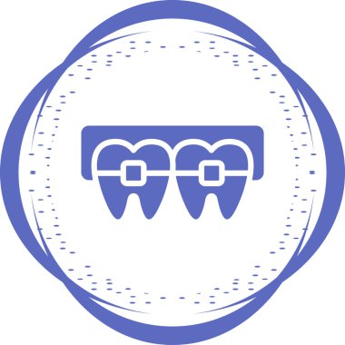 Diş sağlığı kliniği logo şablonu, diş simgesi, vektör illüstrasyonu 