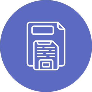 Web amaçları için kaydetme düğmesi simgesinin soyut renk vektör çizimi