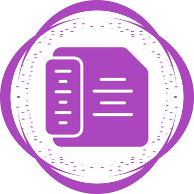 Çevrimiçi amaçlar için soyut bir tasarıma sahip belge simgesi.