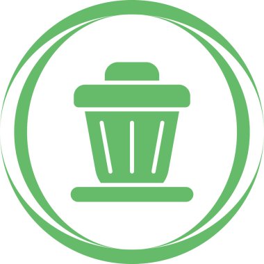 Çöp kutusu web simgesi vektör illüstrasyonu