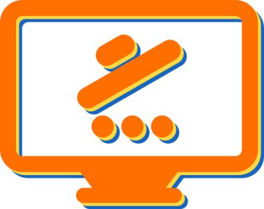 bilgisayar masaüstü simgesi vektör çizimi