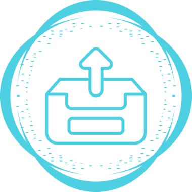 Giden kutusu simgesinin vektör illüstrasyonu