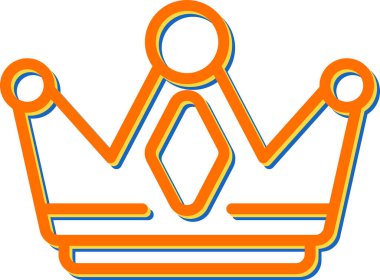 Taç web simge vektör çizim      