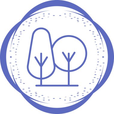 Ağaçlar web simgesi basit illüstrasyon