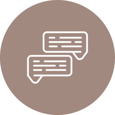 Sohbet web simgesi vektör illüstrasyonu     