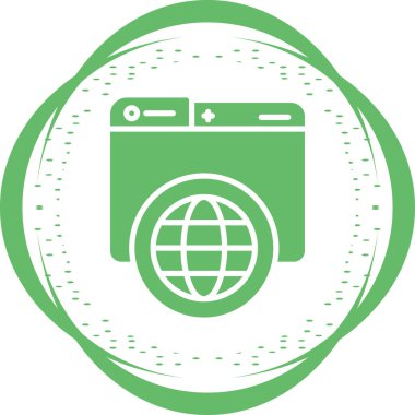 Dünya simgesinin basit çizgi çizimi