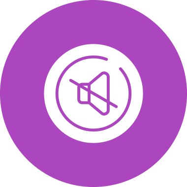 Web kullanımı için modern ses olmayan soyut vektör simgesi