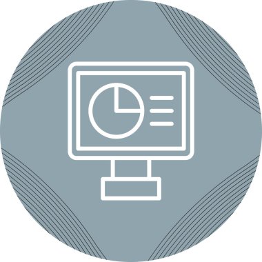 Düz simge, vektör illüstrasyonunu izliyor 