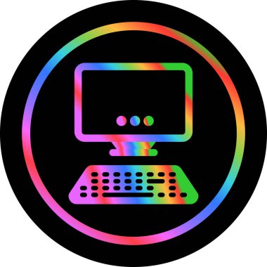 bilgisayar masaüstü simgesi vektör çizimi