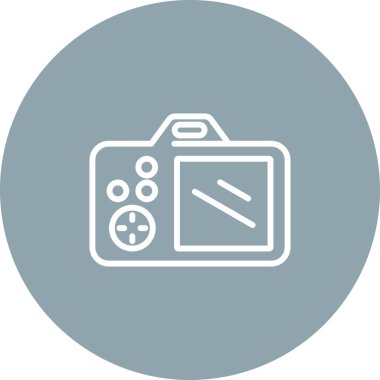 DSLR Kamera simgesi, vektör illüstrasyon tasarımı