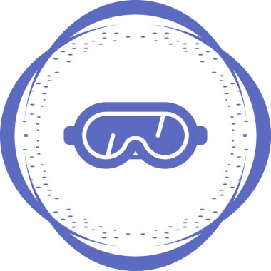 Güvenlik gözlükleri. Web simgesi basit illüstrasyon 