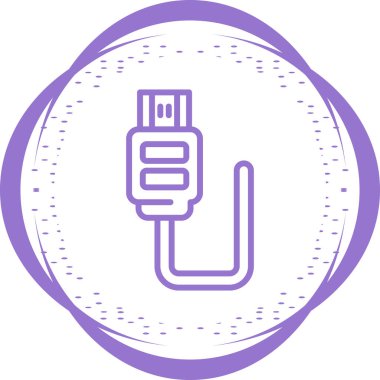 Modern hdmi kablosunun vektör çizimi