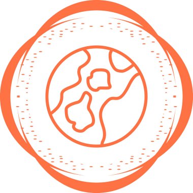 Toprak Gezegeni simgesi, dünya simgesi, beyaz üzerine vektör illüstrasyonu  