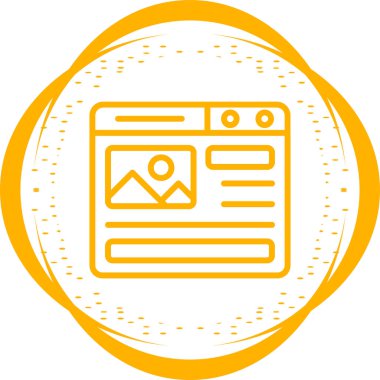 Web Tasarım modern simgesinin vektör illüstrasyonu    