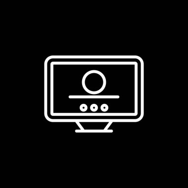 bilgisayar masaüstü simgesi vektör çizimi