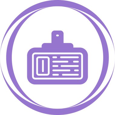 kimlik kartı simgesi basit tasarım