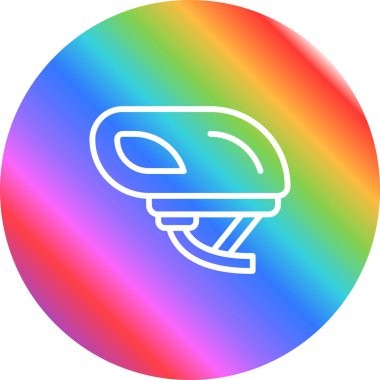 Smart Motosiklet Miğferinin basit vektör çizimi