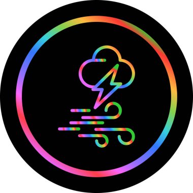 Fırtına bulutu kutsal kişilerin resmi, vektör çizim       