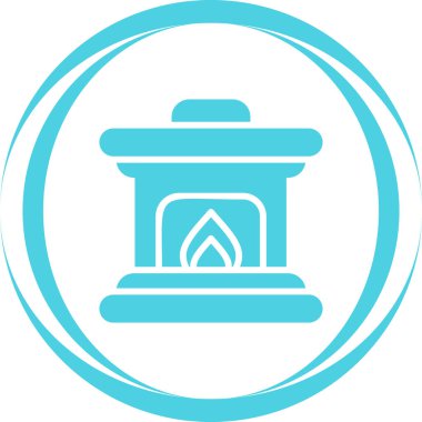  Ateş Yeri simgesi vektör illüstrasyonu