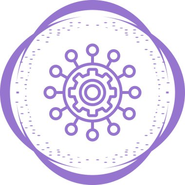 Vites simgesi, çark düğmesi, ayarlar işareti, beyaz üzerine izole edilmiş, vektör illüstrasyonu