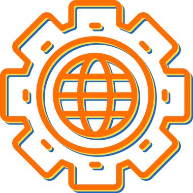 genel internet simgesi, vektör illüstrasyonu 