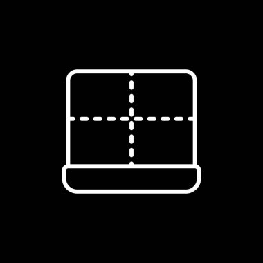 Kenarlık düz simgesi, vektör illüstrasyonu