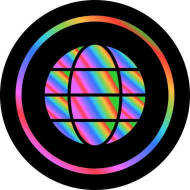 dünya web simgesi vektör illüstrasyonuName 