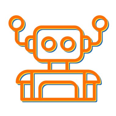 robot. Web simgesi basit tasarım 