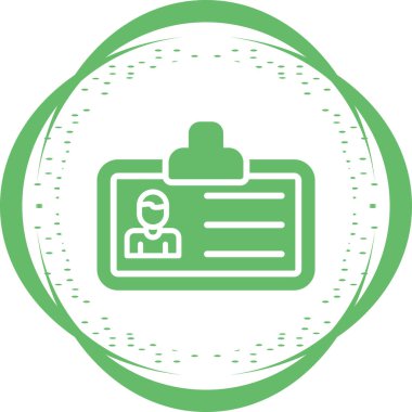 kimlik kartı simgesi basit tasarım