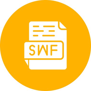 swf dosya biçimi simgesi, vektör illüstrasyonu