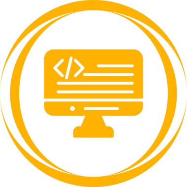 Web simgesi vektör illüstrasyonu programlanıyor