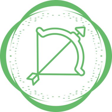 Uygulamalar veya web sitesi için uygun ok ve yay logosu çizimi 