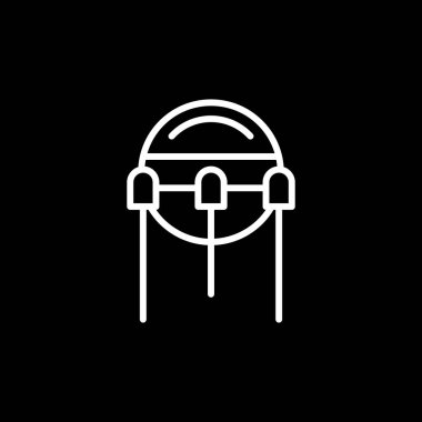 uydu simgesi, vektör illüstrasyonu basit tasarım