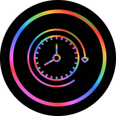 Saat. Web simgesi basit illüstrasyon               