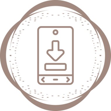 Modern simgeyi indirmenin vektör illüstrasyonu       