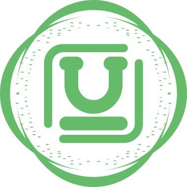 Altı çizili simge düz ve basit set tasarımı