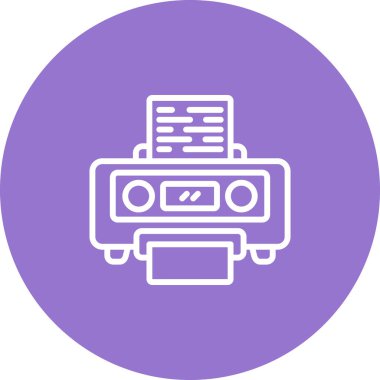 Yazıcı simgesi vektör illüstrasyonu 