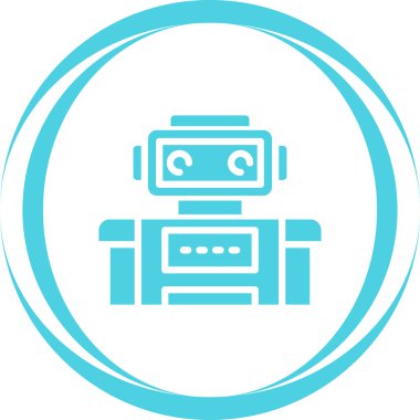 robot. Web simgesi basit tasarım 