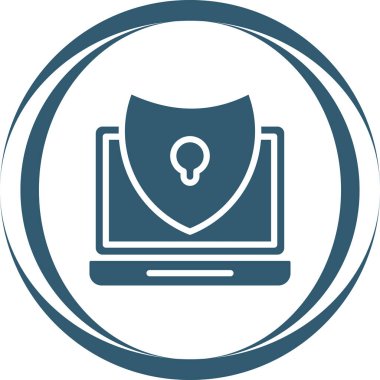 Antivirüs Yazılım simgesi, vektör illüstrasyonu