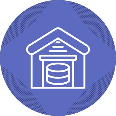 Veri depolama simgesinin vektör illüstrasyonu