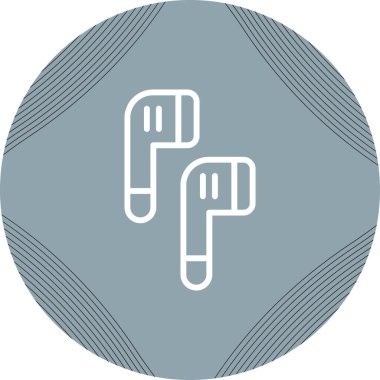 Kulaklıklar. Web simgesi basit illüstrasyon 