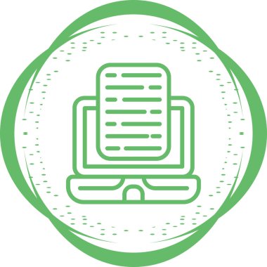 Çevrimiçi amaçlar için soyut bir tasarıma sahip belge simgesi.